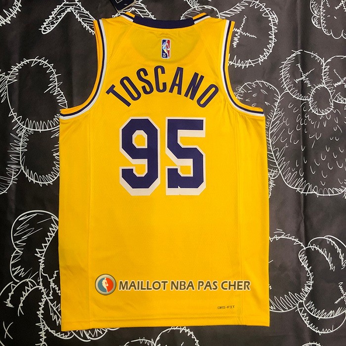Maillot Los Angeles Lakers Juan Toscano-Anderson NO 95 75th Anniversary Icon 2021-22 Jaune